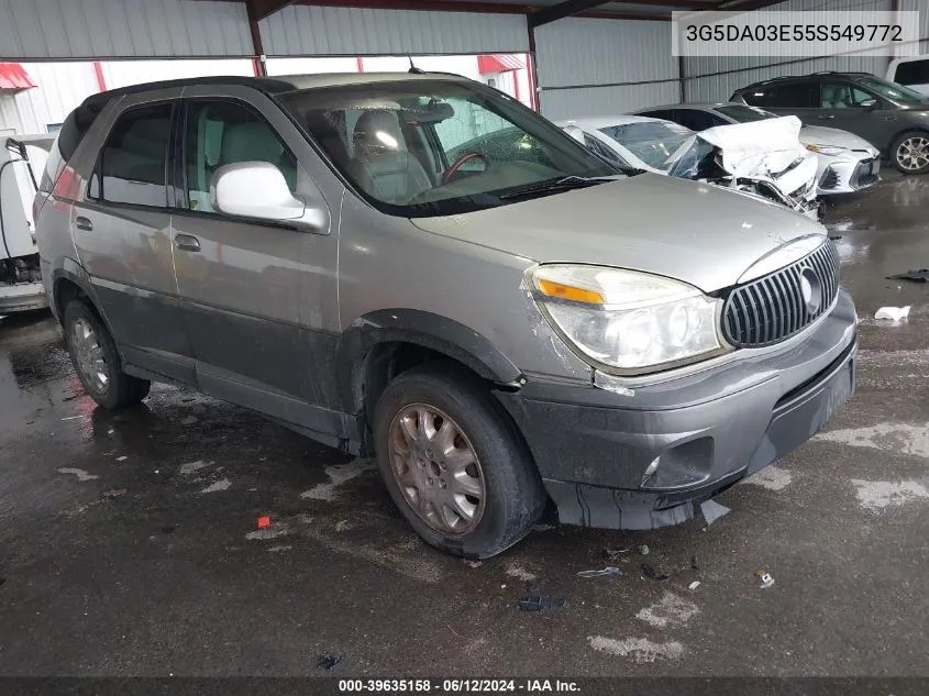 2005 Buick Rendezvous Cx VIN: 3G5DA03E55S549772 Lot: 39635158