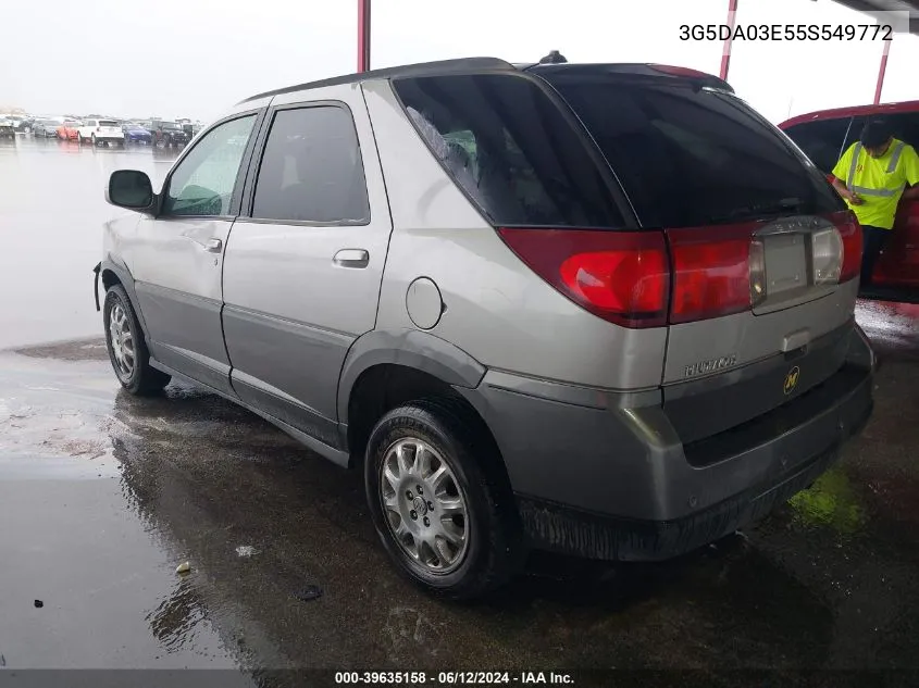 2005 Buick Rendezvous Cx VIN: 3G5DA03E55S549772 Lot: 39635158