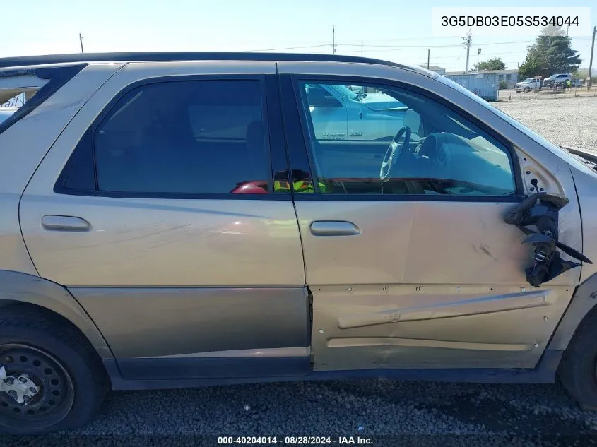 2005 Buick Rendezvous Cx VIN: 3G5DB03E05S534044 Lot: 40204014