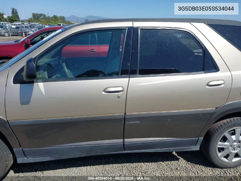 2005 Buick Rendezvous Cx VIN: 3G5DB03E05S534044 Lot: 40204014