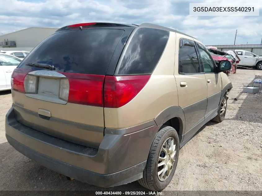 2005 Buick Rendezvous Cx VIN: 3G5DA03EX5S540291 Lot: 40434480