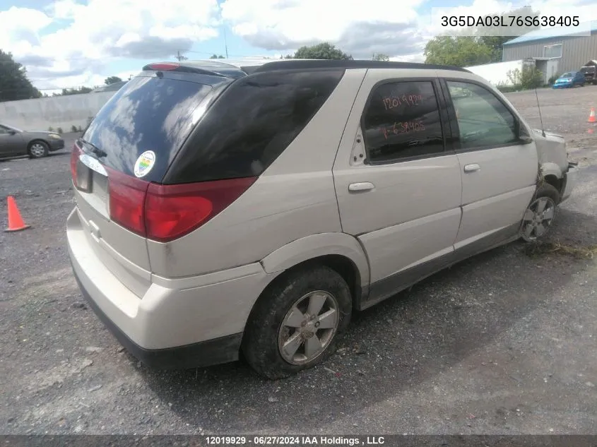 2006 Buick Rendezvous VIN: 3G5DA03L76S638405 Lot: 12019929