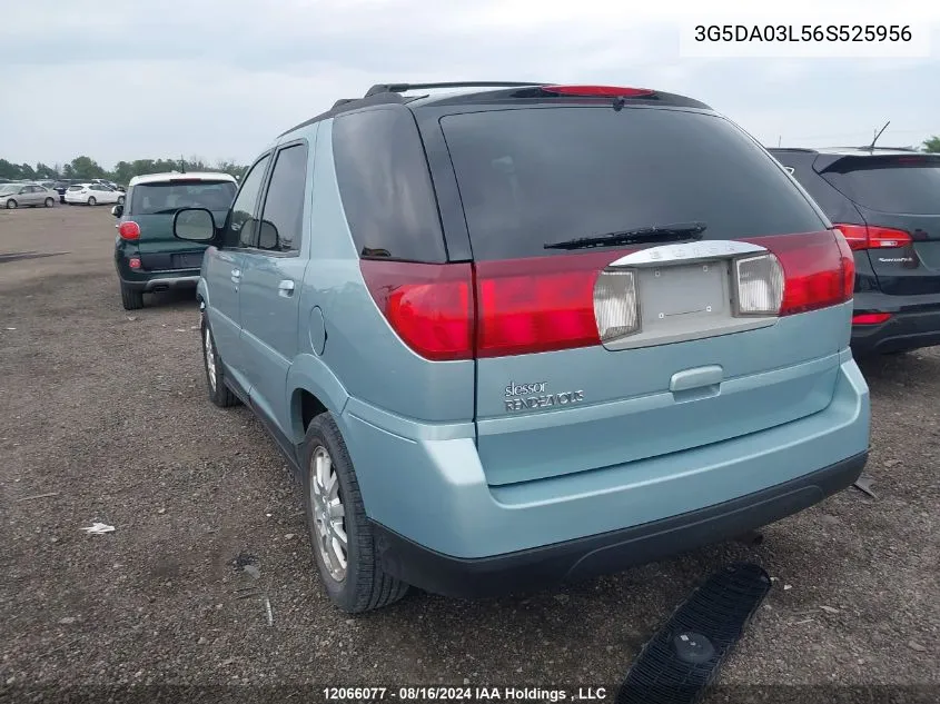 2006 Buick Rendezvous VIN: 3G5DA03L56S525956 Lot: 12066077