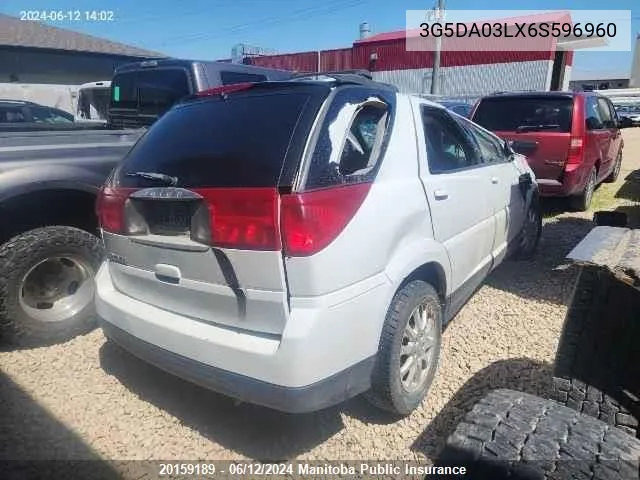 2006 Buick Rendezvous Cx Plus VIN: 3G5DA03LX6S596960 Lot: 20159189