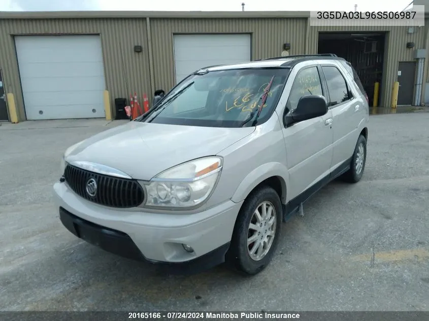 2006 Buick Rendezvous Cx Plus VIN: 3G5DA03L96S506987 Lot: 20165166