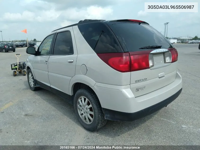 2006 Buick Rendezvous Cx Plus VIN: 3G5DA03L96S506987 Lot: 20165166