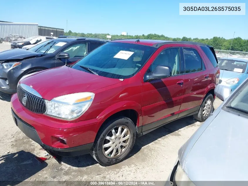 2006 Buick Rendezvous Cx VIN: 3G5DA03L26S575035 Lot: 39618694