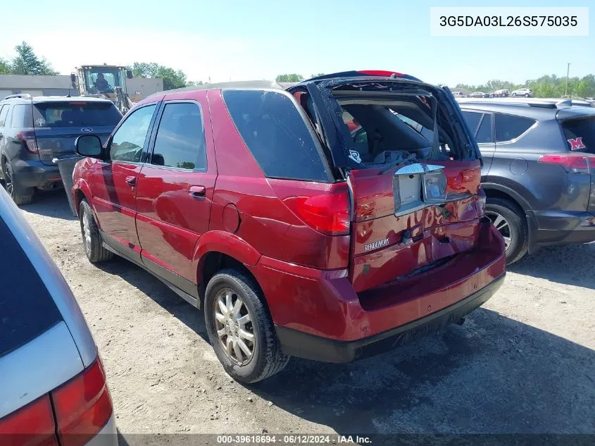 2006 Buick Rendezvous Cx VIN: 3G5DA03L26S575035 Lot: 39618694