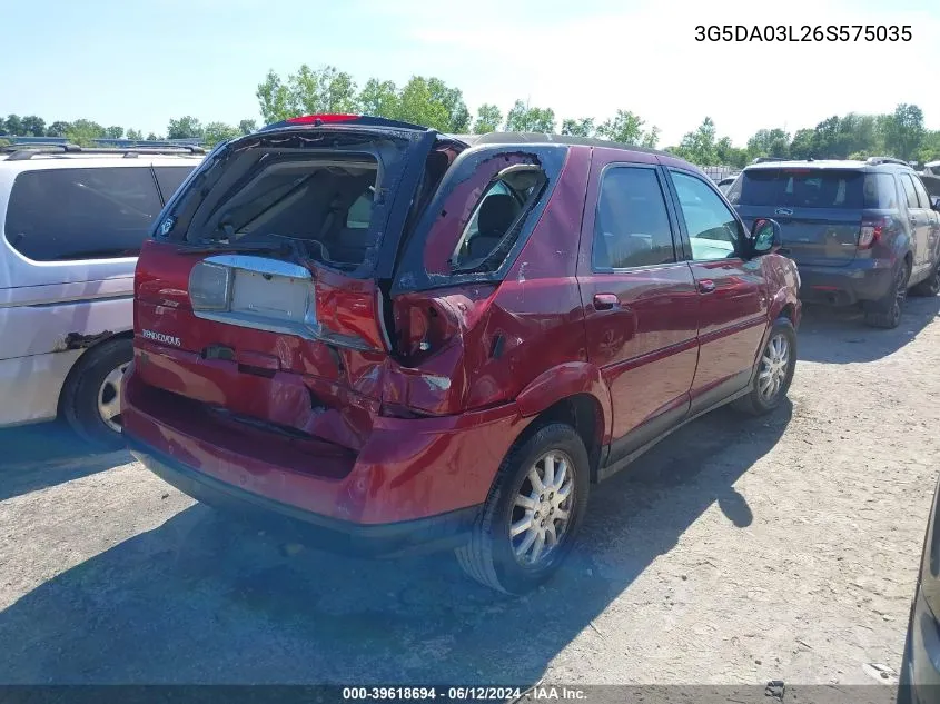 2006 Buick Rendezvous Cx VIN: 3G5DA03L26S575035 Lot: 39618694