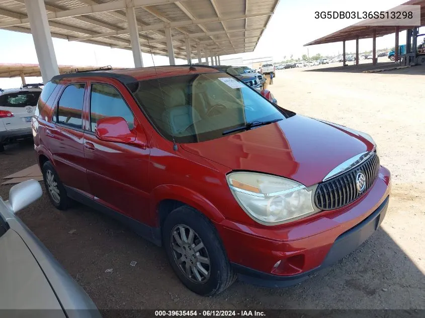 2006 Buick Rendezvous Cx VIN: 3G5DB03L36S513298 Lot: 39635454