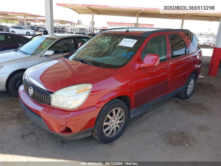 2006 Buick Rendezvous Cx VIN: 3G5DB03L36S513298 Lot: 39635454