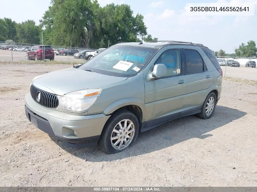 2006 Buick Rendezvous Cx VIN: 3G5DB03L46S562641 Lot: 39957104