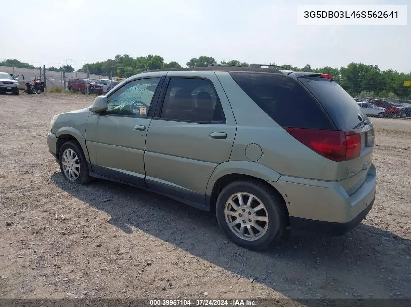 2006 Buick Rendezvous Cx VIN: 3G5DB03L46S562641 Lot: 39957104