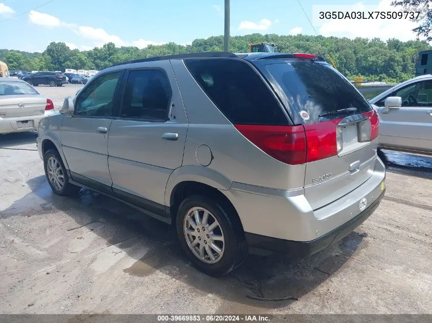 2007 Buick Rendezvous Cxl VIN: 3G5DA03LX7S509737 Lot: 39669853