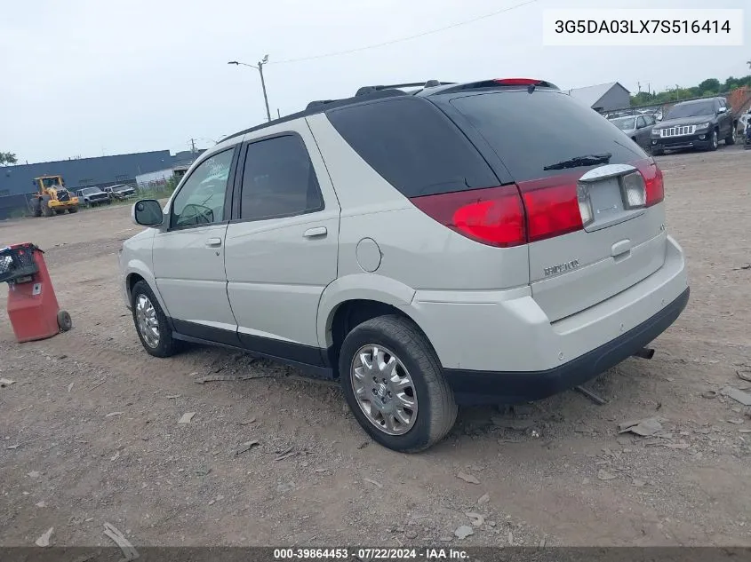 2007 Buick Rendezvous Cxl VIN: 3G5DA03LX7S516414 Lot: 39864453