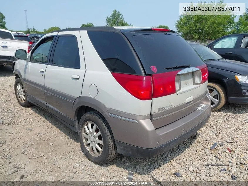 2007 Buick Rendezvous Cxl VIN: 3G5DA03L77S577011 Lot: 39935981