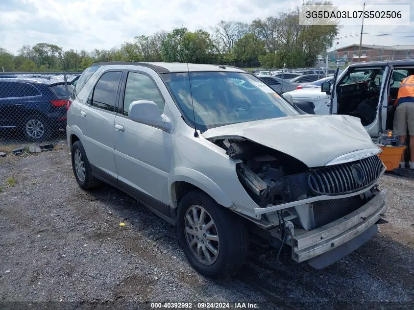 2007 Buick Rendezvous Cxl VIN: 3G5DA03L07S502506 Lot: 40392992