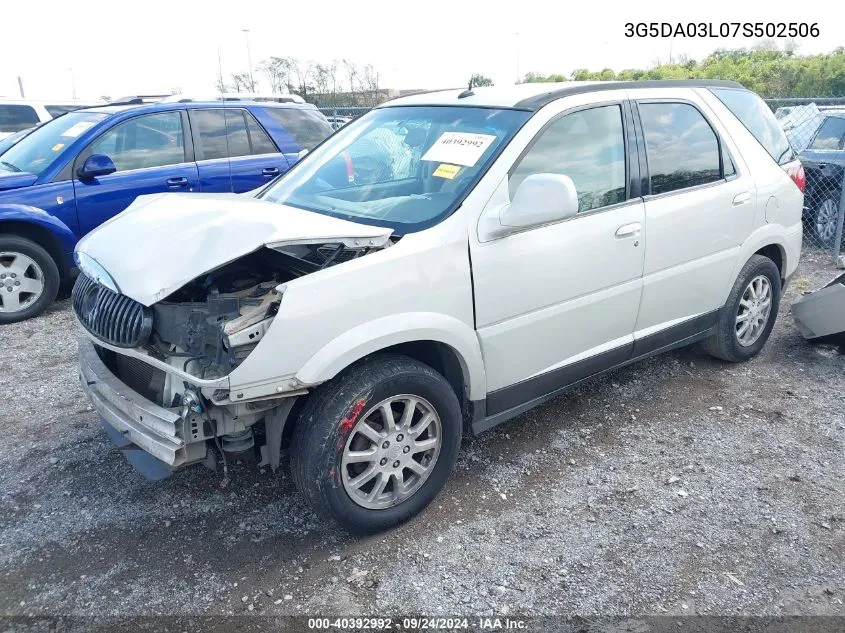 2007 Buick Rendezvous Cxl VIN: 3G5DA03L07S502506 Lot: 40392992