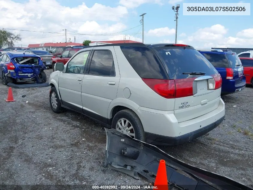 2007 Buick Rendezvous Cxl VIN: 3G5DA03L07S502506 Lot: 40392992