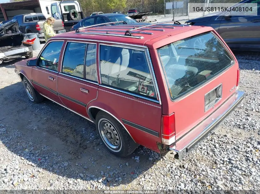 1G4JS8115KJ408104 1989 Buick Skyhawk