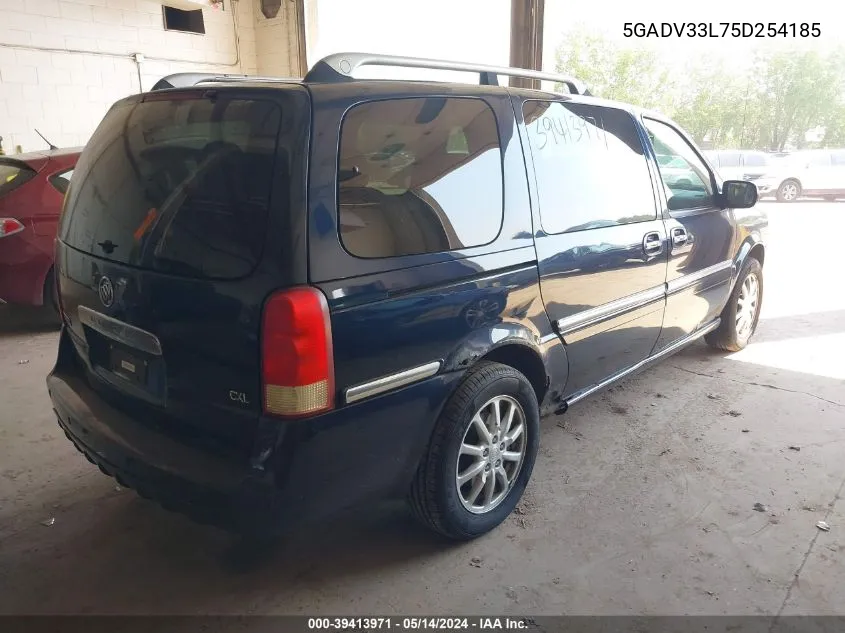 2005 Buick Terraza Cxl VIN: 5GADV33L75D254185 Lot: 39413971