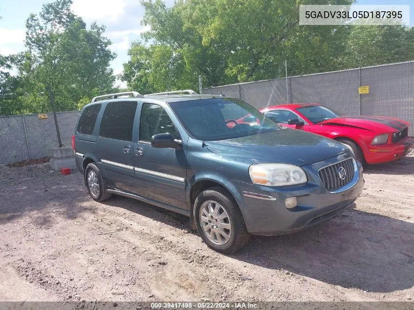 2005 Buick Terraza Cxl VIN: 5GADV33L05D187395 Lot: 39417498