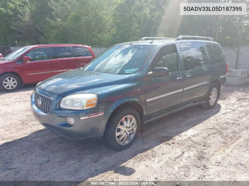 2005 Buick Terraza Cxl VIN: 5GADV33L05D187395 Lot: 39417498