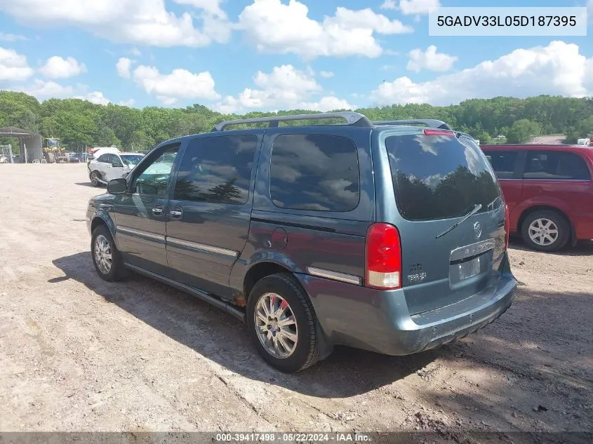 2005 Buick Terraza Cxl VIN: 5GADV33L05D187395 Lot: 39417498