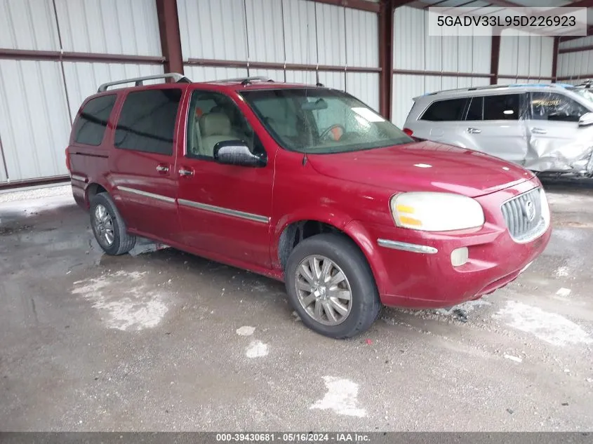 2005 Buick Terraza Cxl VIN: 5GADV33L95D226923 Lot: 39430681