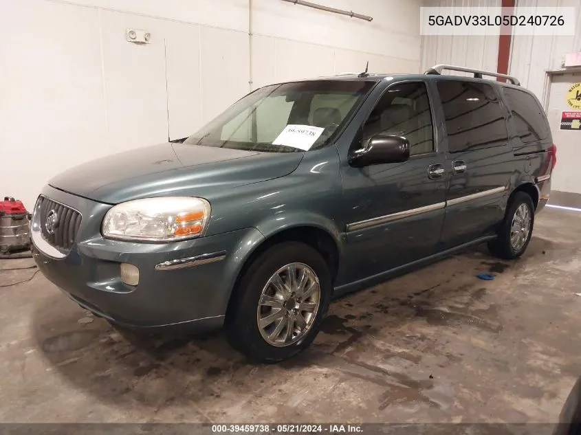 5GADV33L05D240726 2005 Buick Terraza Cxl