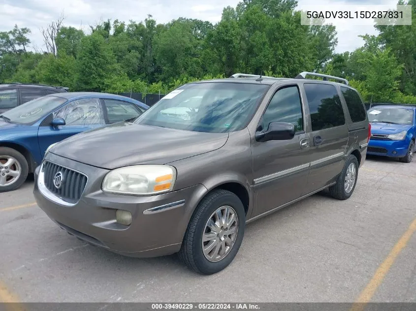 2005 Buick Terraza Cxl VIN: 5GADV33L15D287831 Lot: 39490229