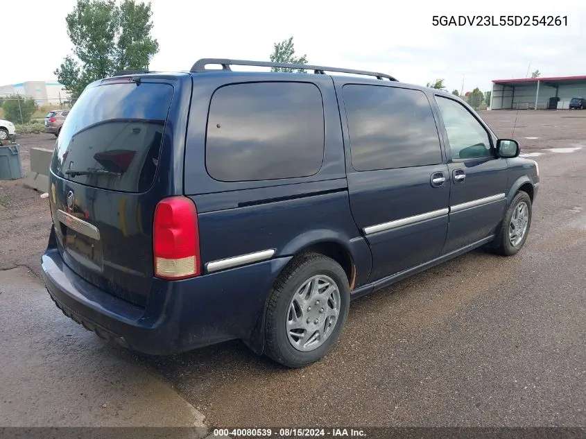 2005 Buick Terraza Cx VIN: 5GADV23L55D254261 Lot: 40080539