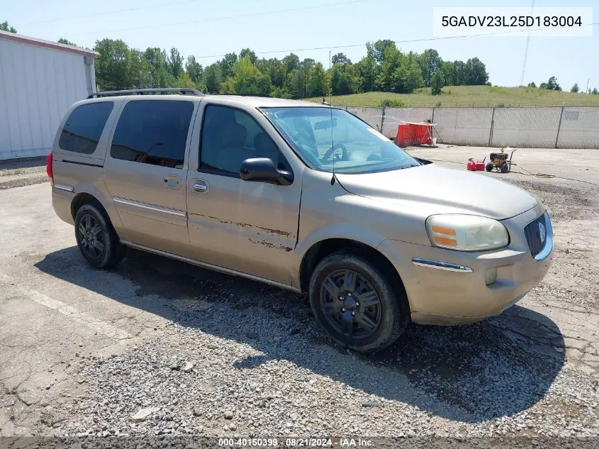 2005 Buick Terraza Cx VIN: 5GADV23L25D183004 Lot: 40150399