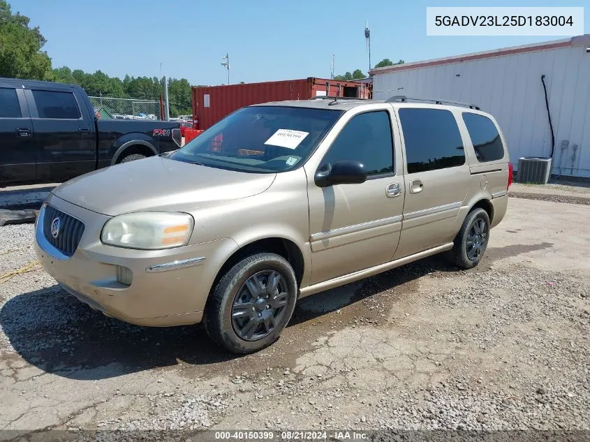 2005 Buick Terraza Cx VIN: 5GADV23L25D183004 Lot: 40150399