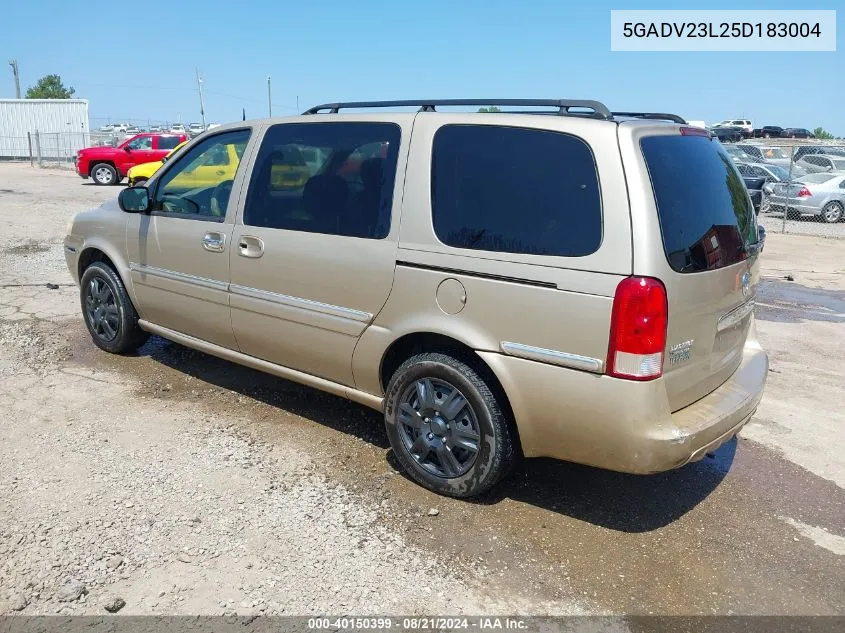 2005 Buick Terraza Cx VIN: 5GADV23L25D183004 Lot: 40150399