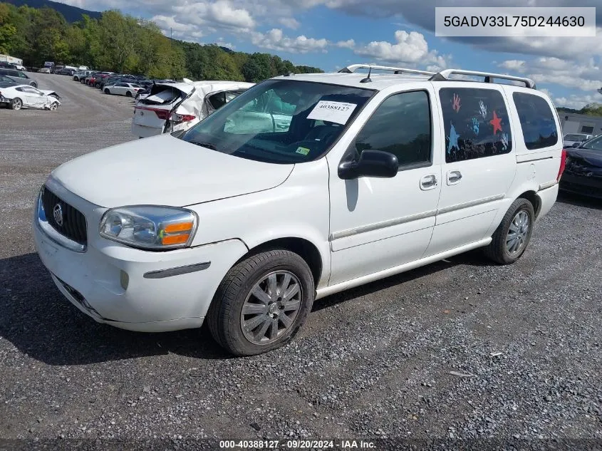 2005 Buick Terraza Cxl VIN: 5GADV33L75D244630 Lot: 40388127