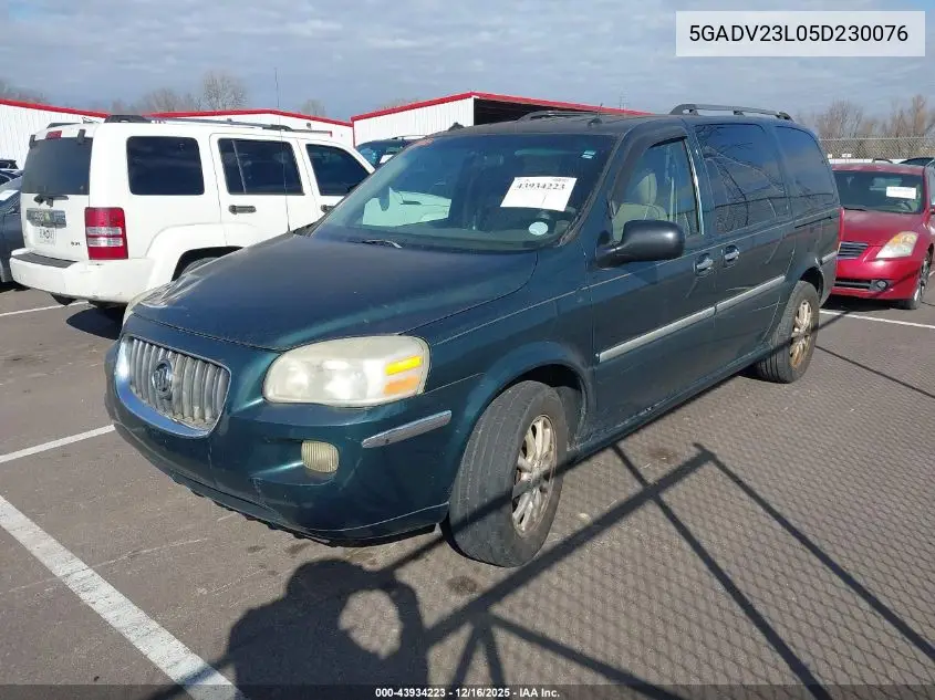2005 Buick Terraza Cx VIN: 5GADV23L05D230076 Lot: 43934223