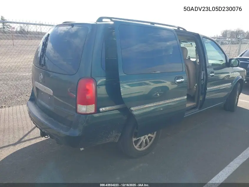 2005 Buick Terraza Cx VIN: 5GADV23L05D230076 Lot: 43934223