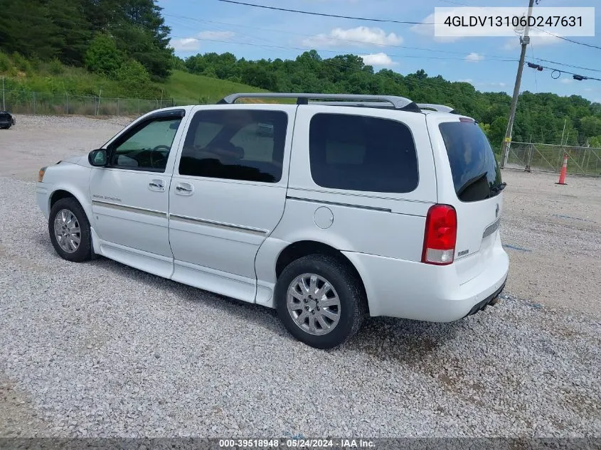 2006 Buick Terraza Cx VIN: 4GLDV13106D247631 Lot: 39518948