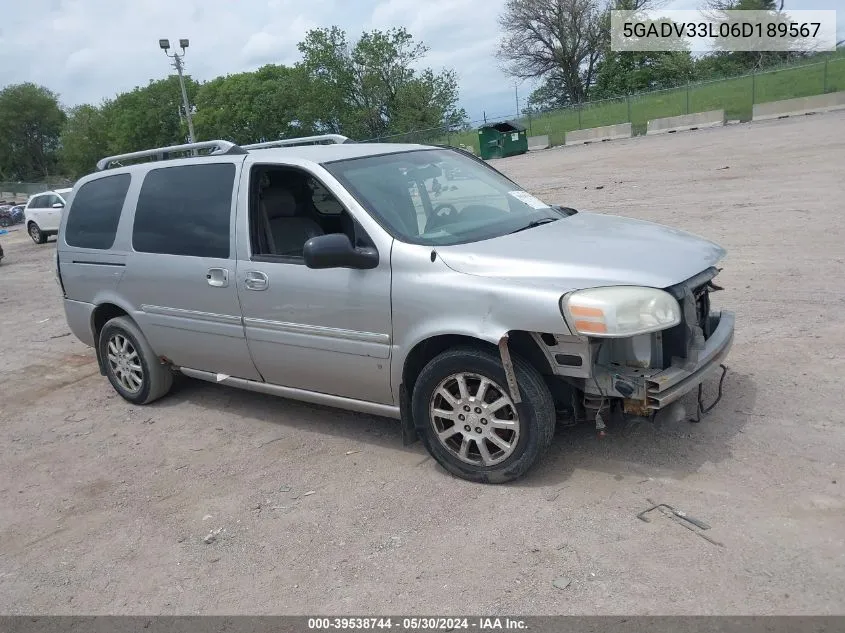 2006 Buick Terraza Cxl VIN: 5GADV33L06D189567 Lot: 39538744