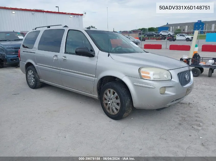 5GADV331X6D148751 2006 Buick Terraza Cxl