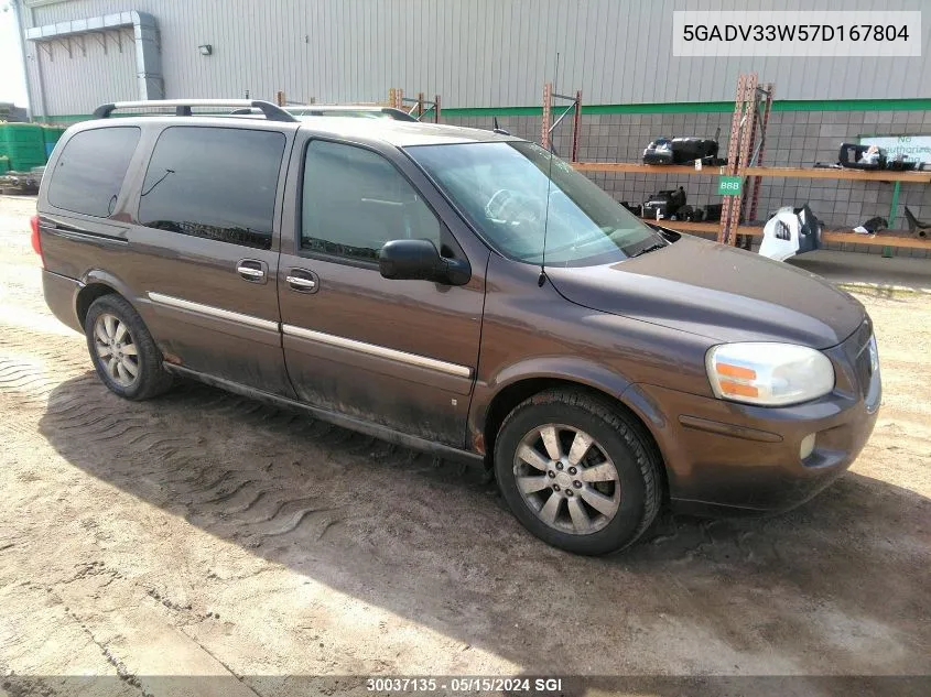 2007 Buick Terraza Cxl VIN: 5GADV33W57D167804 Lot: 30037135