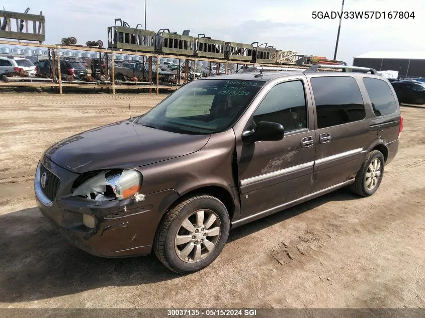 2007 Buick Terraza Cxl VIN: 5GADV33W57D167804 Lot: 30037135