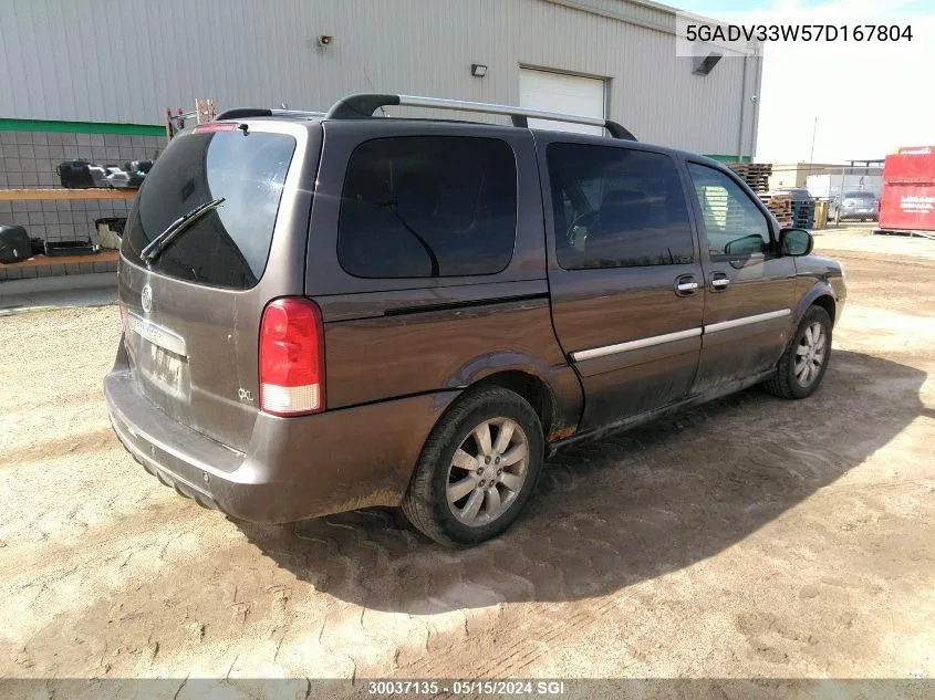 2007 Buick Terraza Cxl VIN: 5GADV33W57D167804 Lot: 30037135