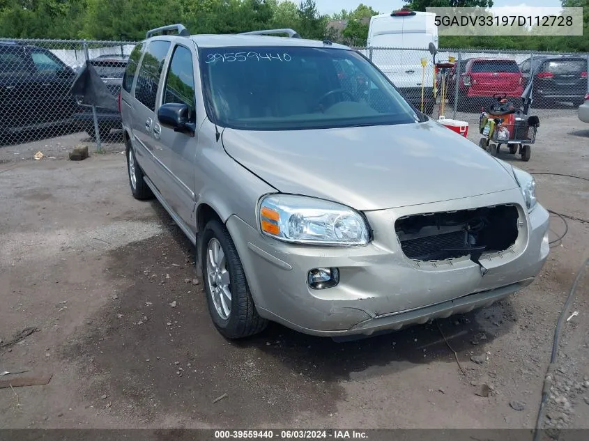 2007 Buick Terraza Cxl VIN: 5GADV33197D112728 Lot: 39559440