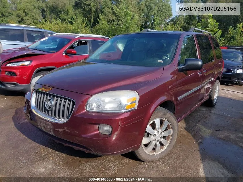 2007 Buick Terraza Cxl VIN: 5GADV33107D206156 Lot: 40146538