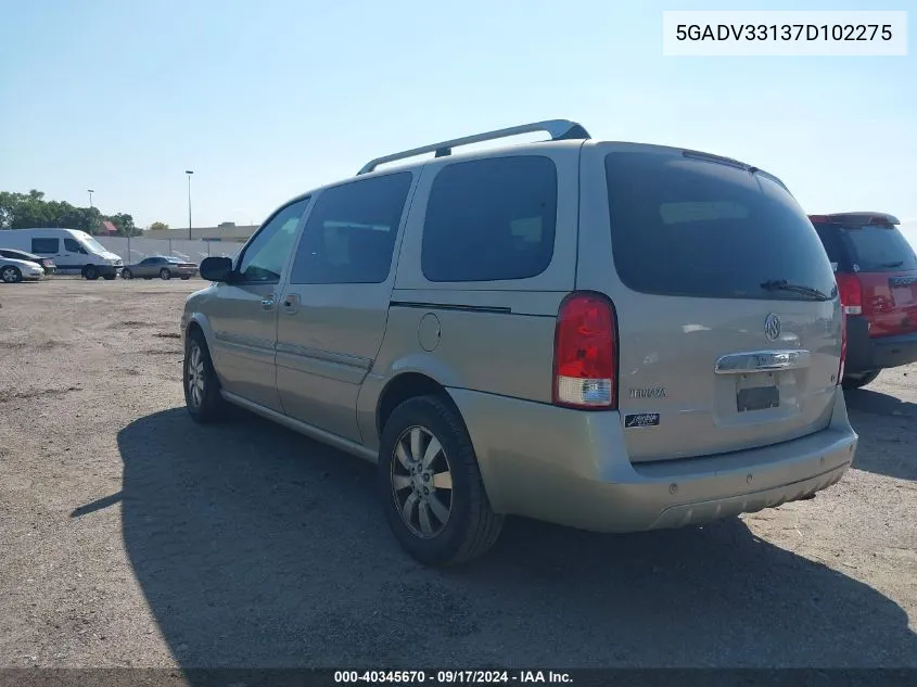 2007 Buick Terraza Cxl VIN: 5GADV33137D102275 Lot: 40345670