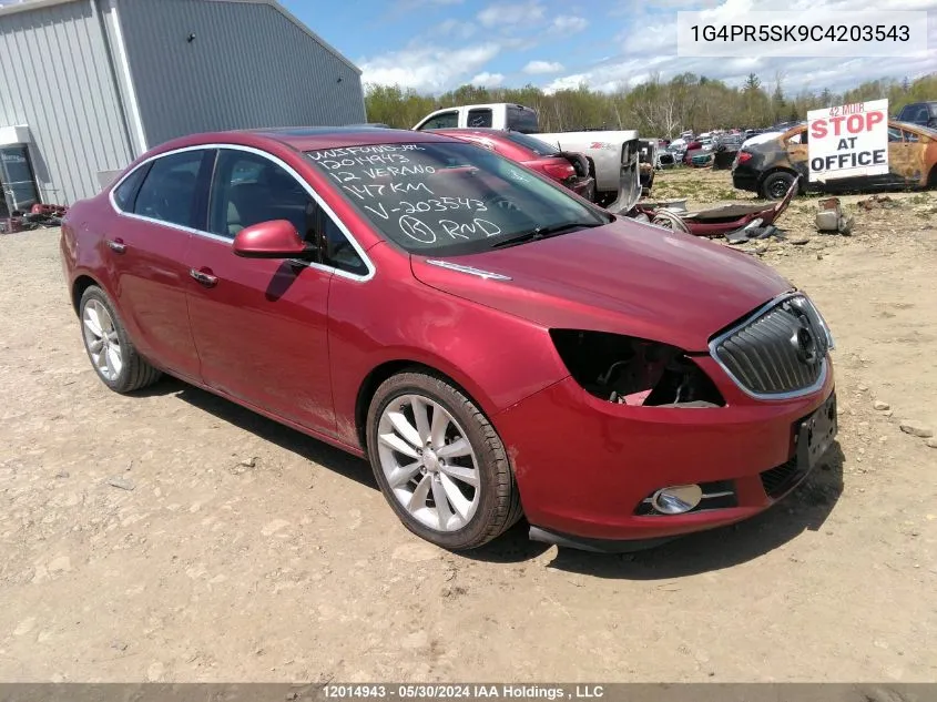 2012 Buick Verano VIN: 1G4PR5SK9C4203543 Lot: 12014943