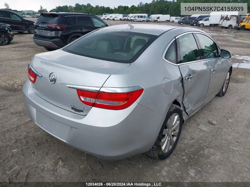 2012 Buick Verano VIN: 1G4PN5SK7C4155939 Lot: 12034026