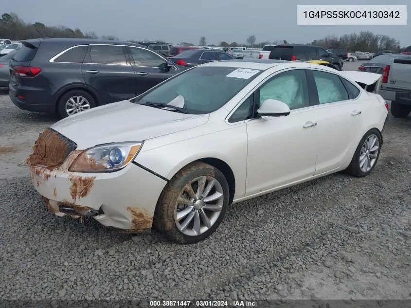 2012 Buick Verano Leather Group VIN: 1G4PS5SK0C4130342 Lot: 38871447